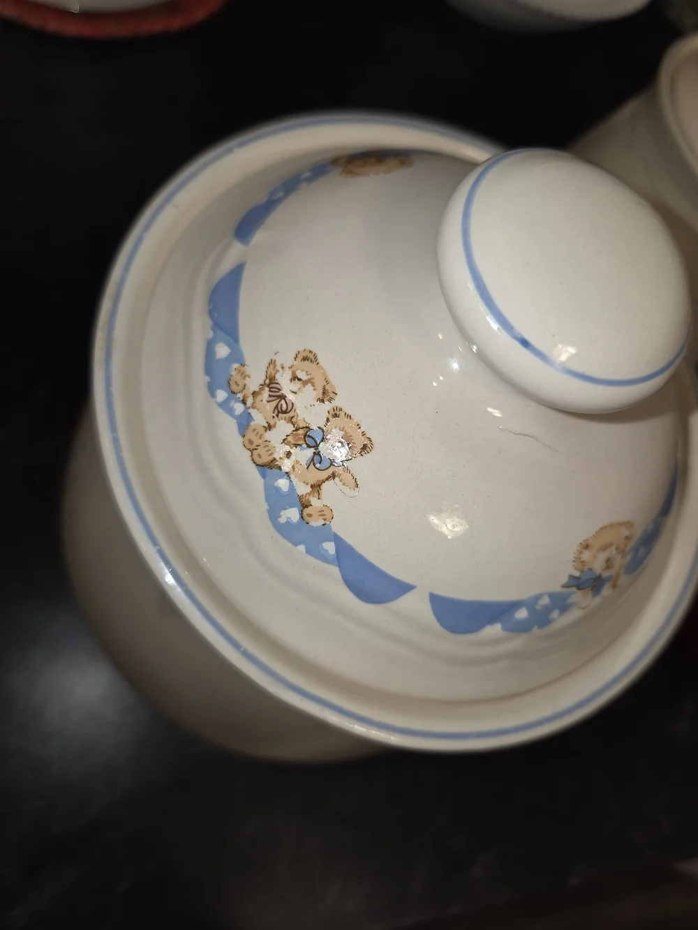 Tienshan Stoneware Theodore Country Bear Canister Set